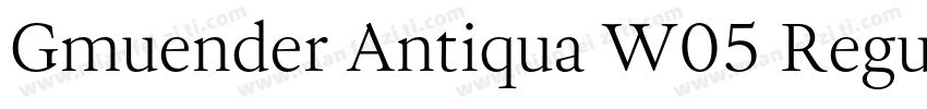 Gmuender Antiqua W05 Regular字体转换